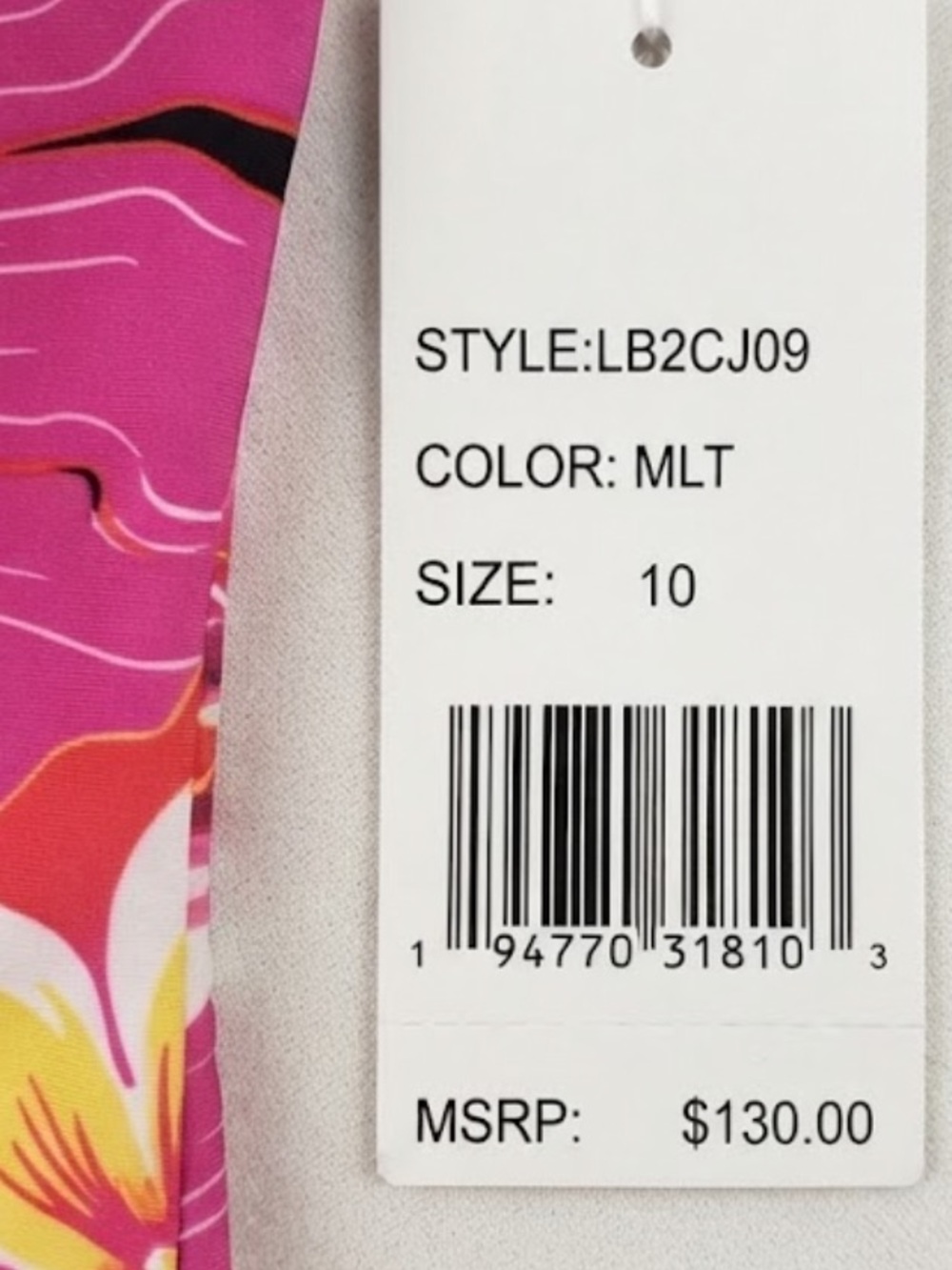 NWT La Blanca Reversible Floral One Piece Size 10